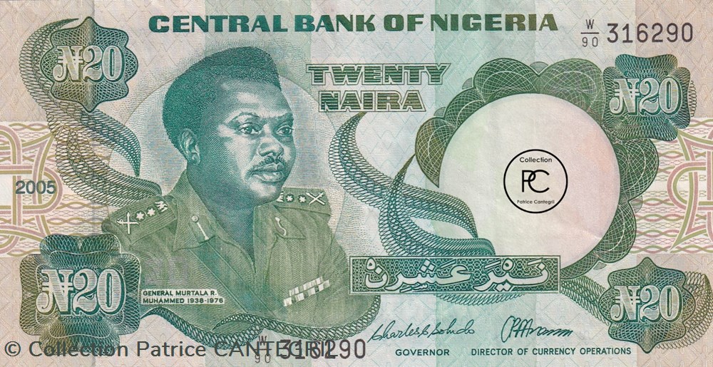 2005 Pick26i.1 20 ₦ - Naira nigérien Sup billets afrique nigeria 2005 pick26i 1 20 naira nigerien sup