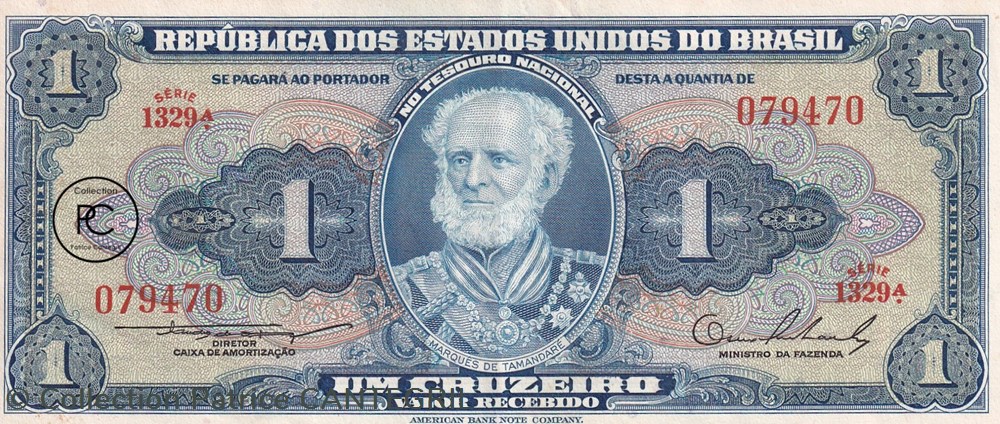 1954 Pick150a 1 Cruzeiro brésilien Unc billets amerique du sud 1954 pick150a 1 cruzeiro bresilien unc