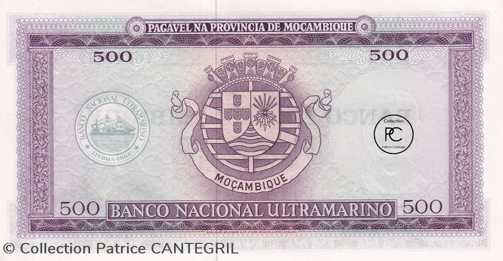 1967 Pick110a.2 500 Escudo mozambicains Unc billets afrique mozambique 1967 pick110a 2 500 escudo mozambicains unc