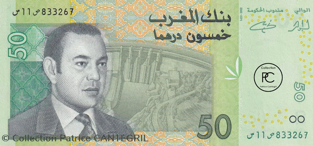 billets afrique 2002 pick69a 50 dihram marocain unc