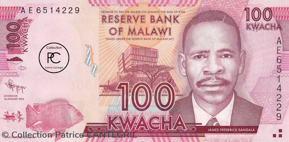 2012 Pick59a 100 MK - Kwacha malawien Unc billets afrique 2012 pick59a 100 mk kwacha malawien unc