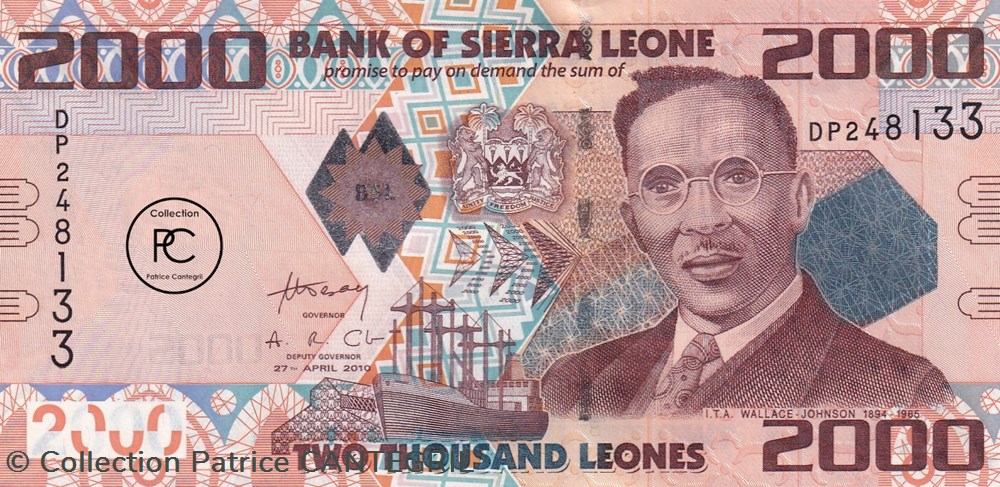 2010 Pick31a 2 000 Le - Leone sierra-léonais Unc billets afrique 2010 pick31a 2 000 le leone sierra leonais unc