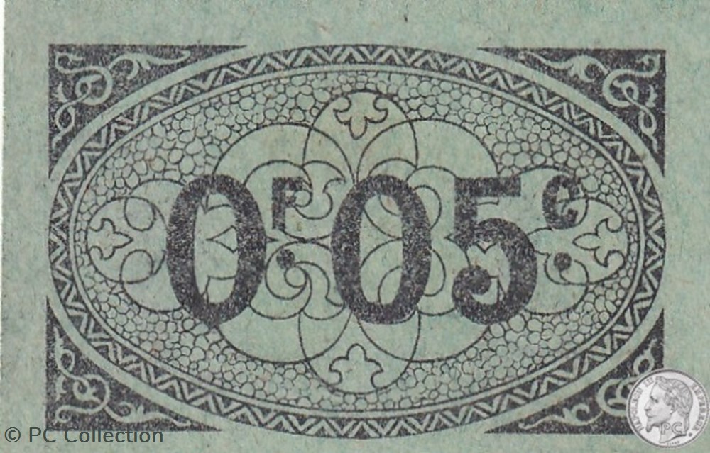 Ville d'Alger-24/10/1916 5 Centimes Vert (3) billets afrique algerie ville alger 24 10 1916 5 centimes vert 3
