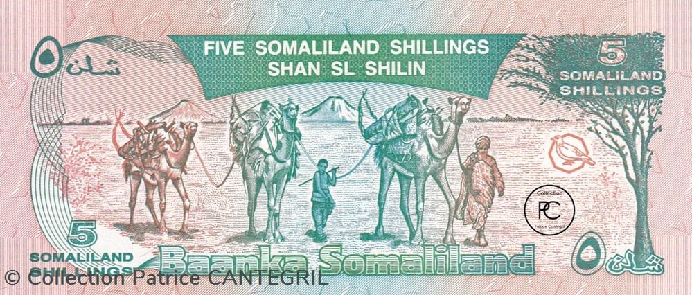 1994 Pick1a 5 Sh - Shilling somalilandais Unc billets afrique 1994 pick1a 5 sh shilling somalilandais unc