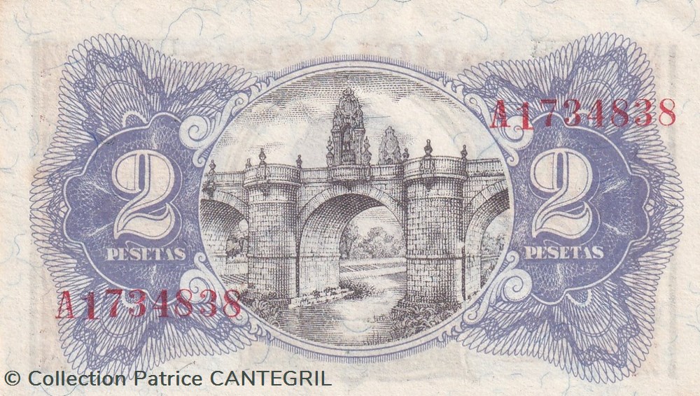 billets europe espagne 1938 pick 95 2 pesetas ministerio de hacienda y economia unc