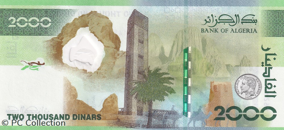 2022 Pick148 2 000 د.ج - Dinar AL 0000614293 algérien Unc (4) billets afrique 2022 pick148 2 000 dinar al 0000614293 algerien unc 4