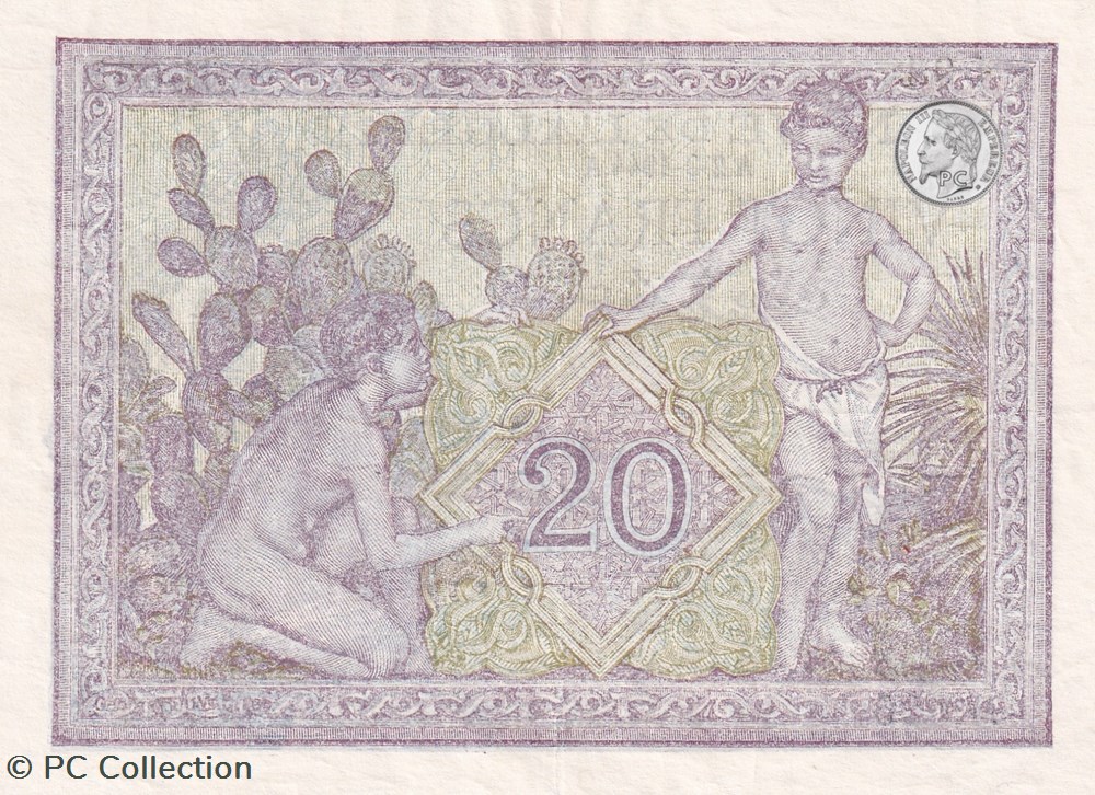 1944 Pick-92b.1 20 Franc algérien Aunc billets afrique 1944 pick 92b 1 20 franc algerien aunc
