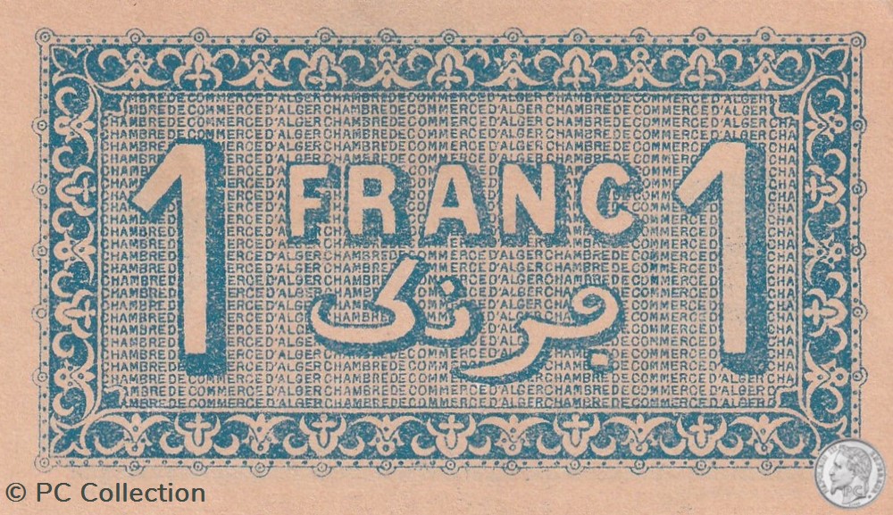 137-26-31/1/1923 Alger 1 Franc Cdc.(4) billets afrique algerie 137 26 31 1 1923 alger 1 franc cdc 4