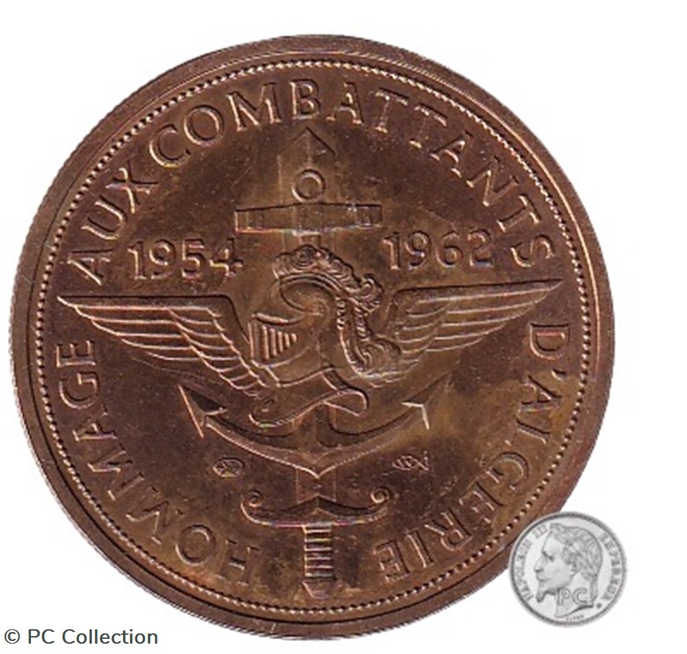 MEDAILLE HOMMAGE AUX COMBATTANTS D’ALGERIE 1954-1962. ORAN CONSTANTINE… medailles medaille hommage aux combattants d algerie 1954 1962 oran constantine