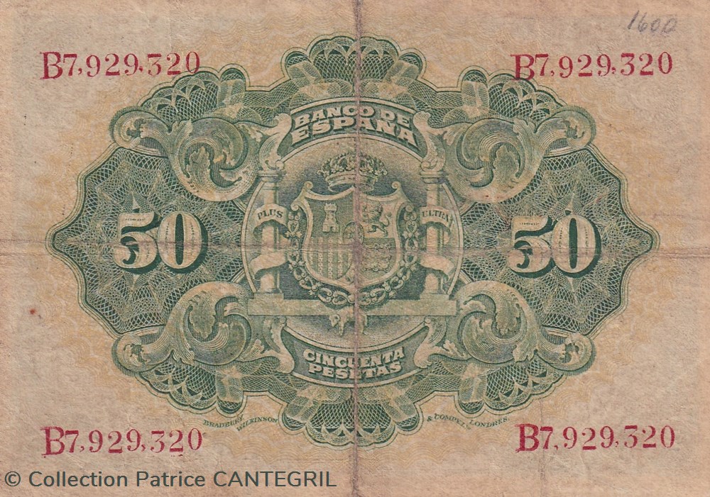 1906 Pick 58a 50 Pesetas TB billets europe espagne 1906 pick 58a 50 pesetas tb