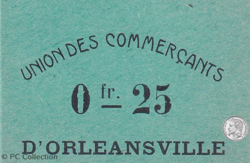 ORLEANSVILLE -6- 0,25 franc - 1916 - billets afrique algerie orleansville 6 0 25 franc 1916