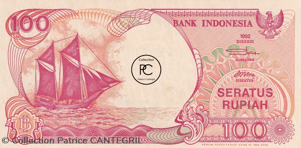 billets asie 1992 pick127a 100 rp rupiah indonesienne unc 2