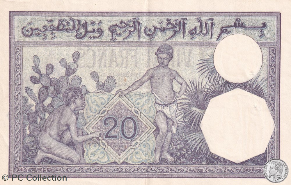 1928 Pick78b 609 20 Franc algérien Spl billets afrique 1928 pick78b 609 20 franc algerien spl