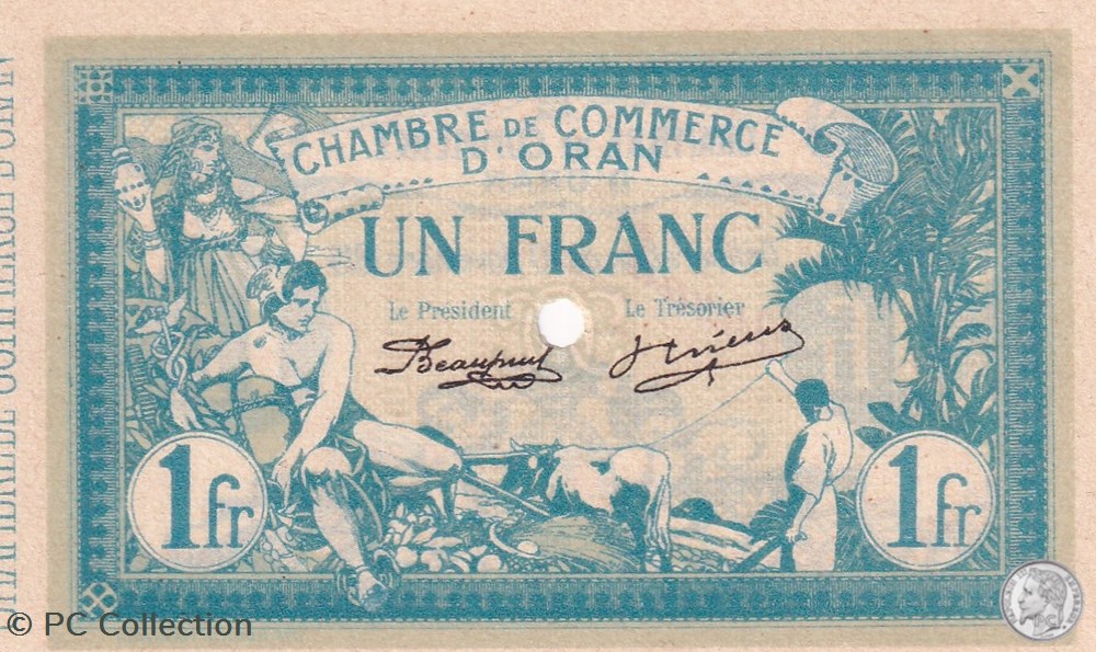141-13-10/11/1915 Oran 1 Franc Annulé Cdc billets afrique algerie 141 13 10 11 1915 oran 1 franc annule cdc
