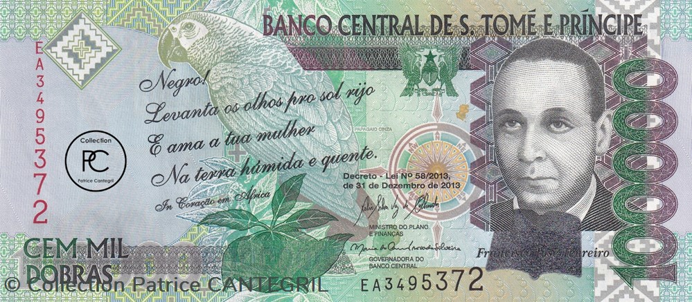 2013 Pick69c 100 000 Db - Dobra santoméen Unc billets afrique sao et principe 2013 pick69c 100 000 db dobra santomeen unc