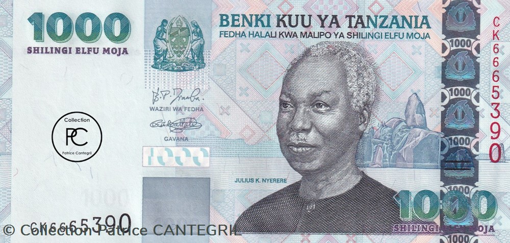 2006 Pick36b 1 000 TSh - Shilling tanzanien Unc billets afrique 2006 pick36b 1 000 tsh shilling tanzanien unc