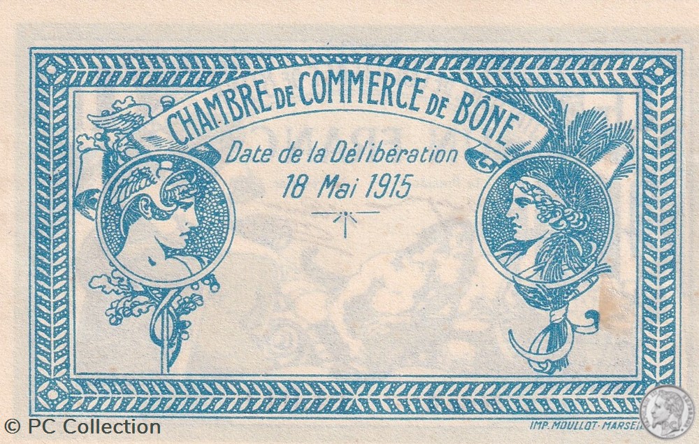 138-3- 18/5/1915 Bône 1 Franc Série C billets afrique algerie 138 3 18 5 1915 bone 1 franc serie c