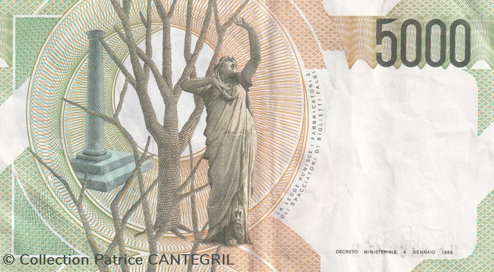 5.000 Lire Banca d'Italia 04.01.1985 TTB Pick 111a billets europe italie 5 000 lire banca italia 04 01 1985 ttb pick 111a