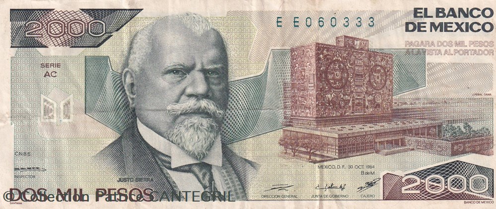 2.000 Pesos Banco de México 30 10 1984 Sup Pick 82c billets amerique du nord mexique 2 000 pesos banco de mexico 30 10 1984 sup pick 82c