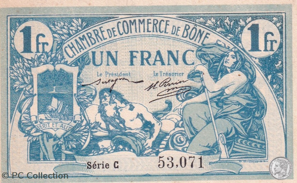 billets afrique algerie 138 3 18 5 1915 bone 1 franc serie c