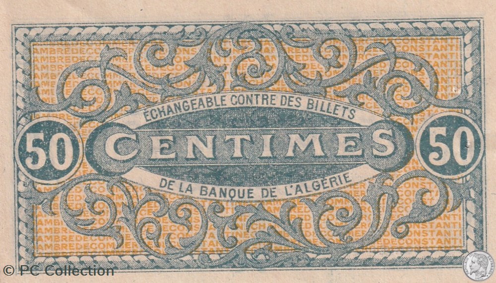 140-11- 12/10/1918 Constantine 50 Centimes Cdc Séries 7 billets afrique algerie 140 11 12 10 1918 constantine 50 centimes cdc series 7