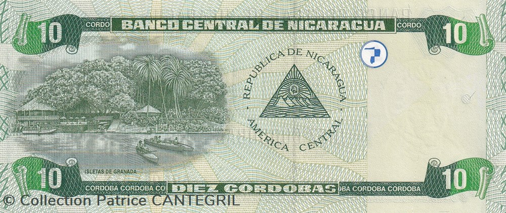10 Córdobas Banco Central de Nicaragua 10.04.2002 Unc Pick 191 billets amerique centrale et caraibes 10 cordobas banco central de nicaragua 10 04 2002 unc pick 191