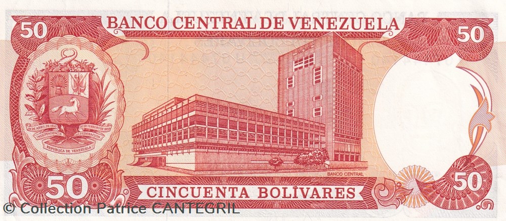 50 Bolívares Banco Central de Venezuela 03.11.1988 Unc Pick 65b billets amerique du sud 50 bolivares banco central de venezuela 03 11 1988 unc pick 65b