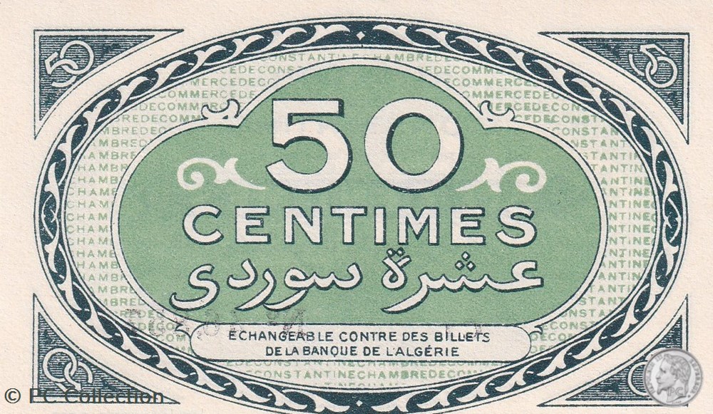 140-36- 10/03/1922 Constantine 50 Centimes Cdc Séries C1 billets afrique algerie 140 36 10 03 1922 constantine 50 centimes cdc series c1