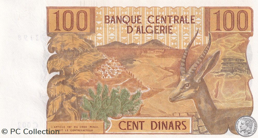 1970 Pick128a 100 Dinar Alg rien Unc 19 Billetes frica 1970-pick128a-100-dinar-alg-rien-unc-19-billetes-frica