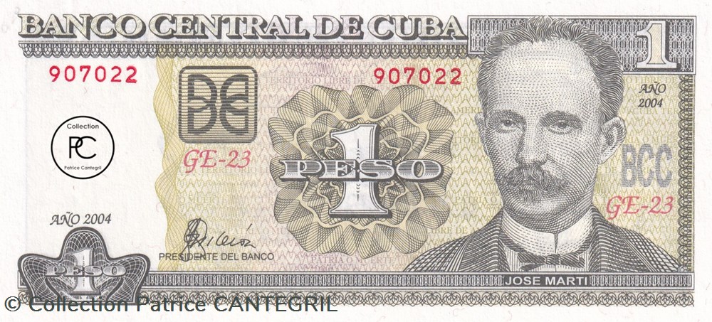 2004 Pick121d 1 $MN - Peso cubain Unc billets amerique centrale et caraibes 2004 pick121d 1 mn peso cubain unc