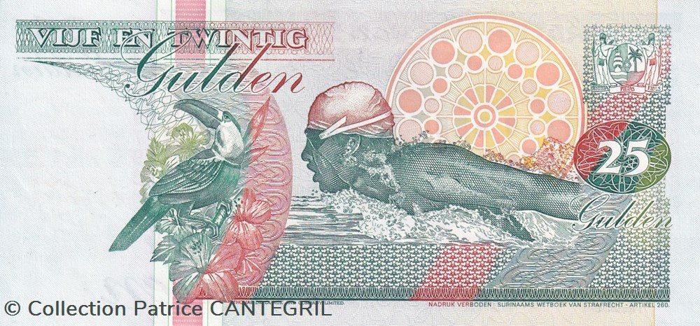 25 Gulden Centrale Bank van Suriname 10.02.1998 Unc Pick 138d billets amerique du sud 25 gulden centrale bank van suriname 10 02 1998 unc pick 138d