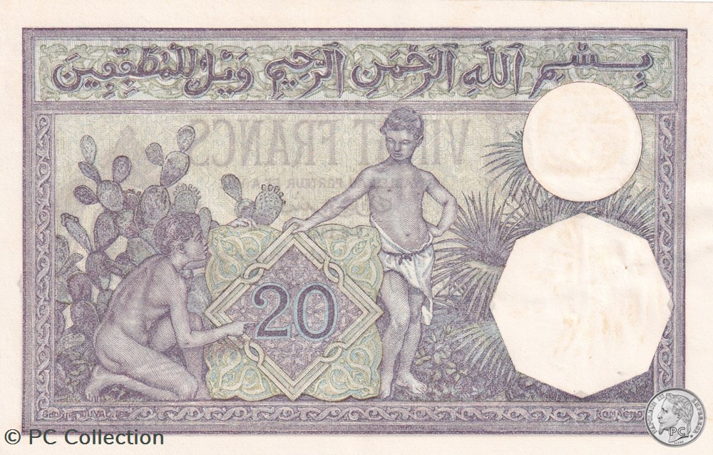 1941 Pick78c.2i 20 Franc algérien Spl 038 billets afrique 1941 pick78c 2i 20 franc algerien spl 038