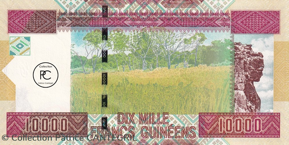 2012 Pick46 10 000 GFr - Franc guinéen Unc billets afrique 2012 pick46 10 000 gfr franc guineen unc