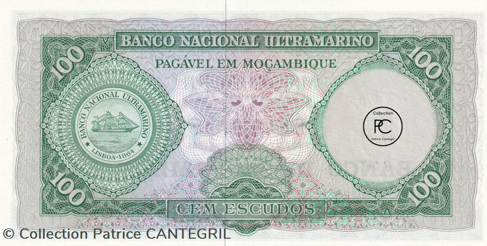 1961 Pick109a.5 100 Escudo mozambicains Unc billets afrique mozambique 1961 pick109a 5 100 escudo mozambicains unc
