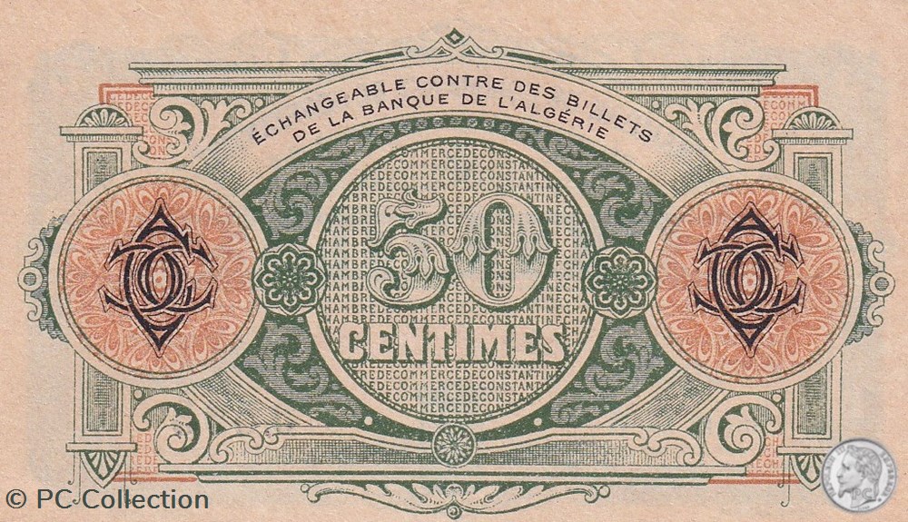 140-6- 7/11/1916 Constantine 50 Centimes Cdc Séries C3 billets afrique algerie 140 6 7 11 1916 constantine 50 centimes cdc series c3