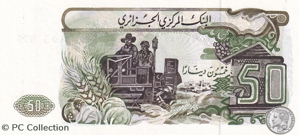 1977 Pick130b 50 د.ج - Dinar algérien Unc (5) billets afrique 1977 pick130b 50 dinar algerien unc 5