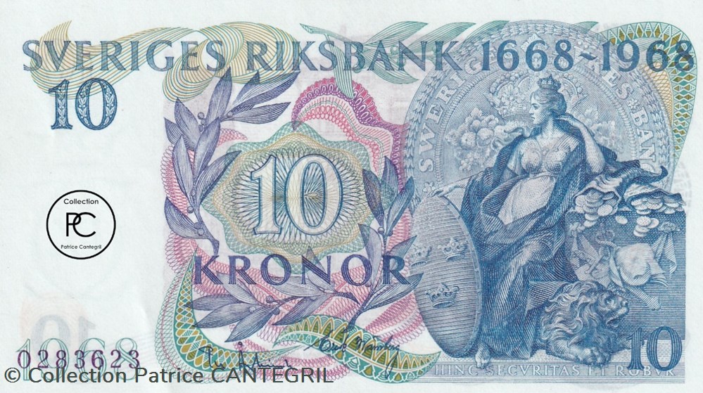 1968 Pick 56 10 Kronor Sveriges Riksbank Unc billets europe suede 1968 pick 56 10 kronor sveriges riksbank unc