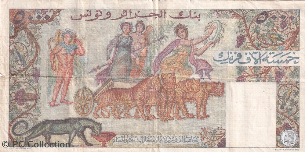 1952 5 000 F - Franc tunisien Pick30a.6 TTB billets afrique algerie 1952 5 000 f franc tunisien pick30a 6 ttb