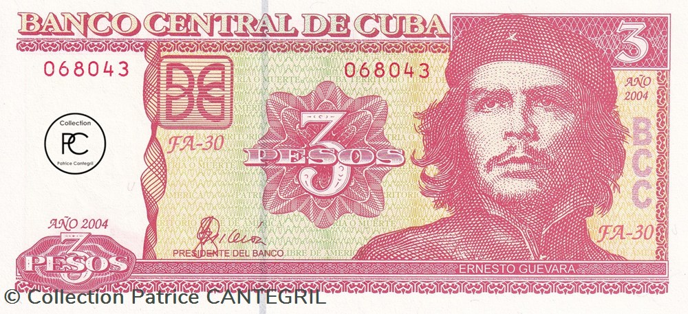 2004 Pick127a 3 $MN - Peso cubain Unc billets amerique centrale et caraibes 2004 pick127a 3 mn peso cubain unc