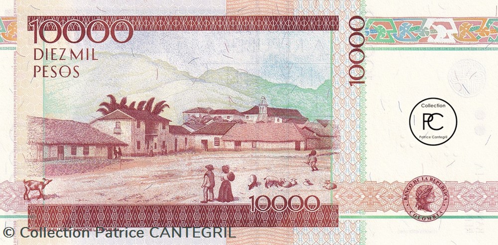 2014 Pick453r 10 000 $ - Peso colombien Unc billets amerique du sud 2014 pick453r 10 000 peso colombien unc