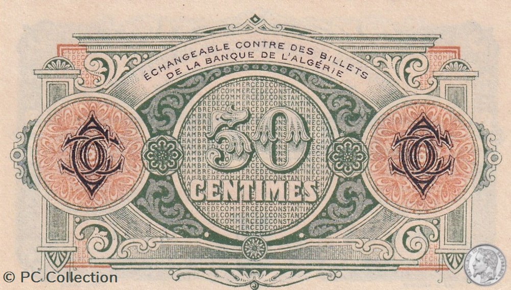 billets afrique algerie 140 6 7 11 1916 constantine 50 centimes cdc series b2