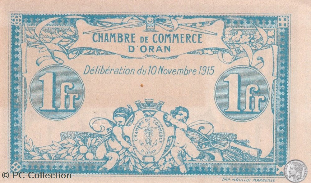141-8-10/11/1915 Oran 1 Franc Série III Cdc billets afrique algerie 141 8 10 11 1915 oran 1 franc serie iii cdc