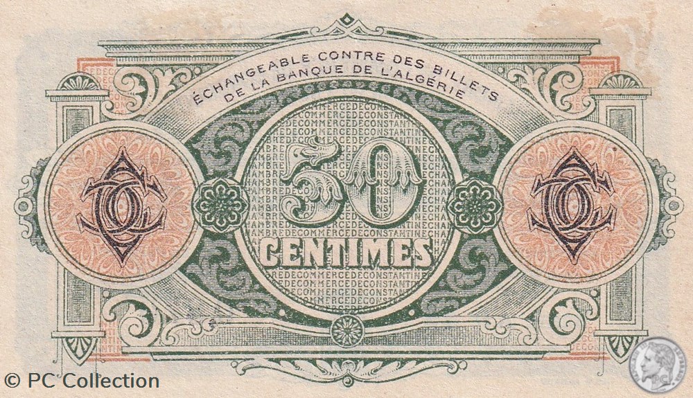 140-8- 7/11/1916 Constantine 50 Centimes Cdc Séries AR43 billets afrique algerie 140 8 7 11 1916 constantine 50 centimes cdc series ar43