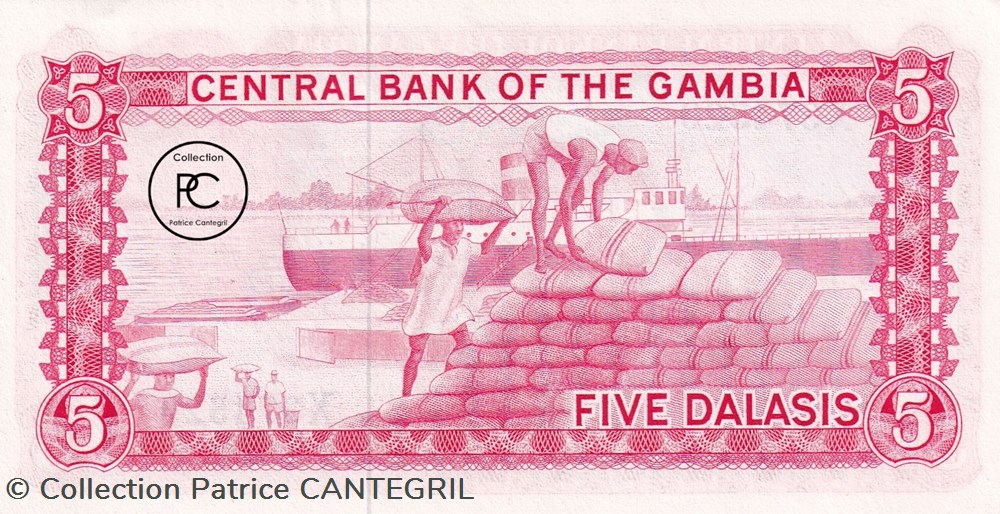 1972 Pick5d 5 D - Dalasi gambien Unc billets afrique 1972 pick5d 5 d dalasi gambien unc