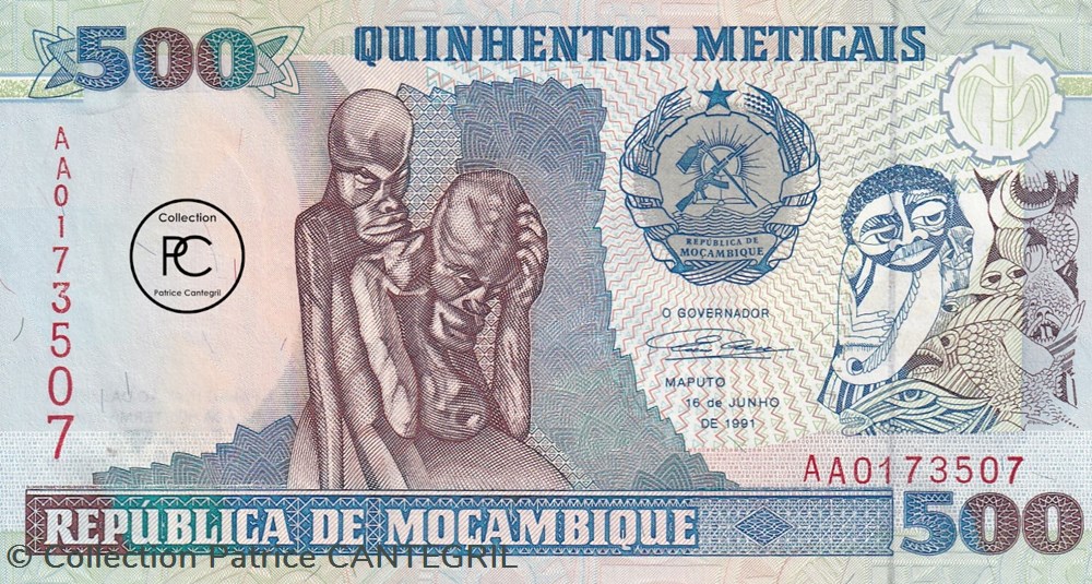 1991 Pick134 500 MTn - Metical mozambicain Unc billets afrique mozambique 1991 pick134 500 mtn metical mozambicain unc