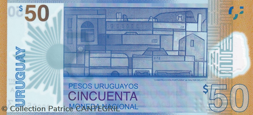 50 Pesos Uruguayos Banco Central del Uruguay 2017 Unc Pick 100 billets amerique du sud 50 pesos uruguayos banco central del uruguay 2017 unc pick 100