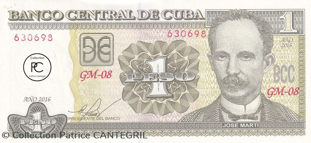2016 Pick128g 1 $MN - Peso cubain Unc billets amerique centrale et caraibes 2016 pick128g 1 mn peso cubain unc