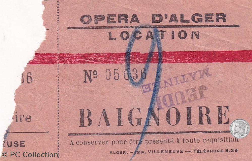 Location Baignoire Opéra Alger 1900 billets afrique algerie location baignoire opera alger 1900