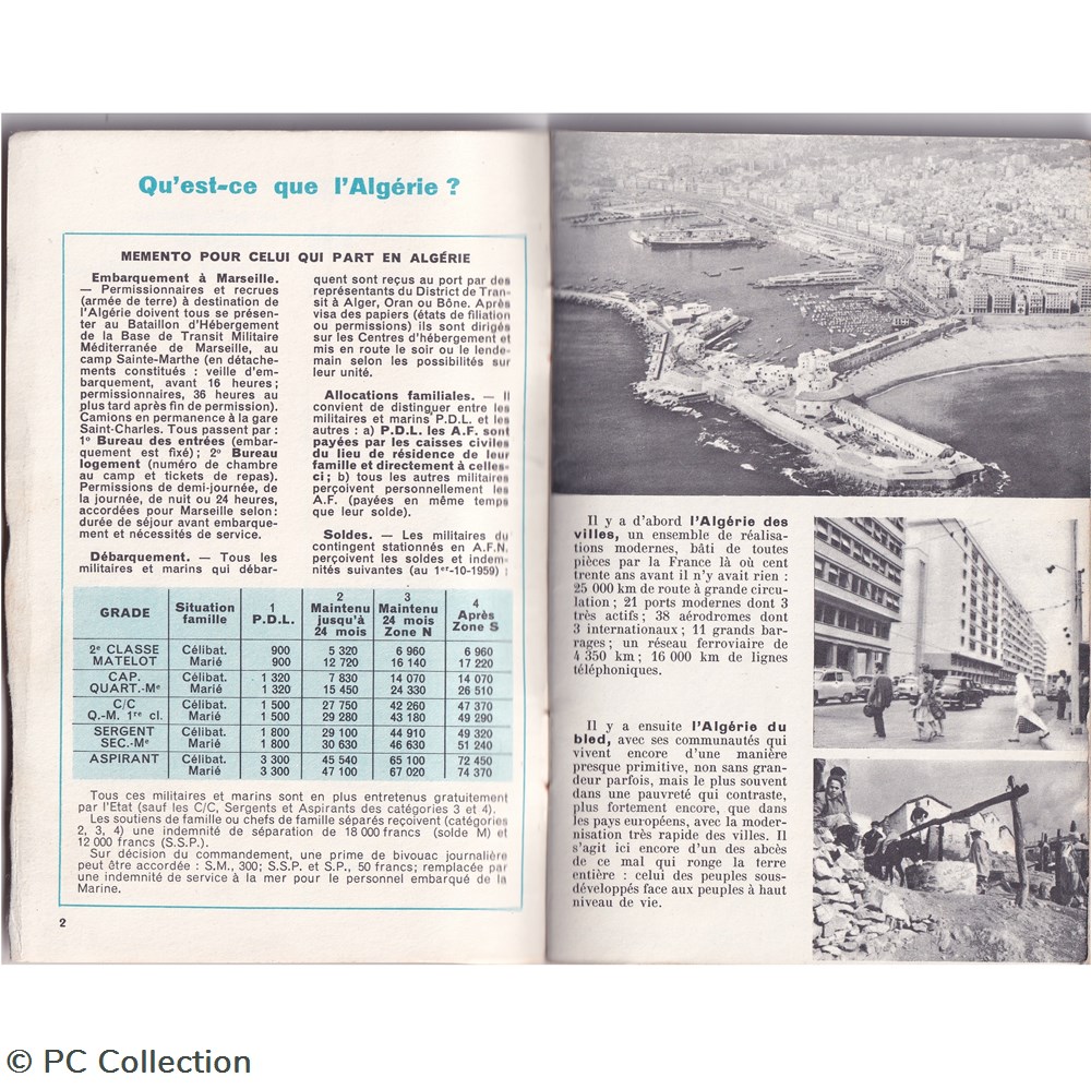 Livret " Servir en ALGERIE" 2 documents anciens livret servir en algerie
