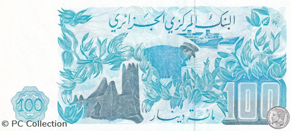 1981 Pick131a.4 100 د.ج - Dinar algérien Unc (7) billets afrique 1981 pick131a 4 100 dinar algerien unc 7